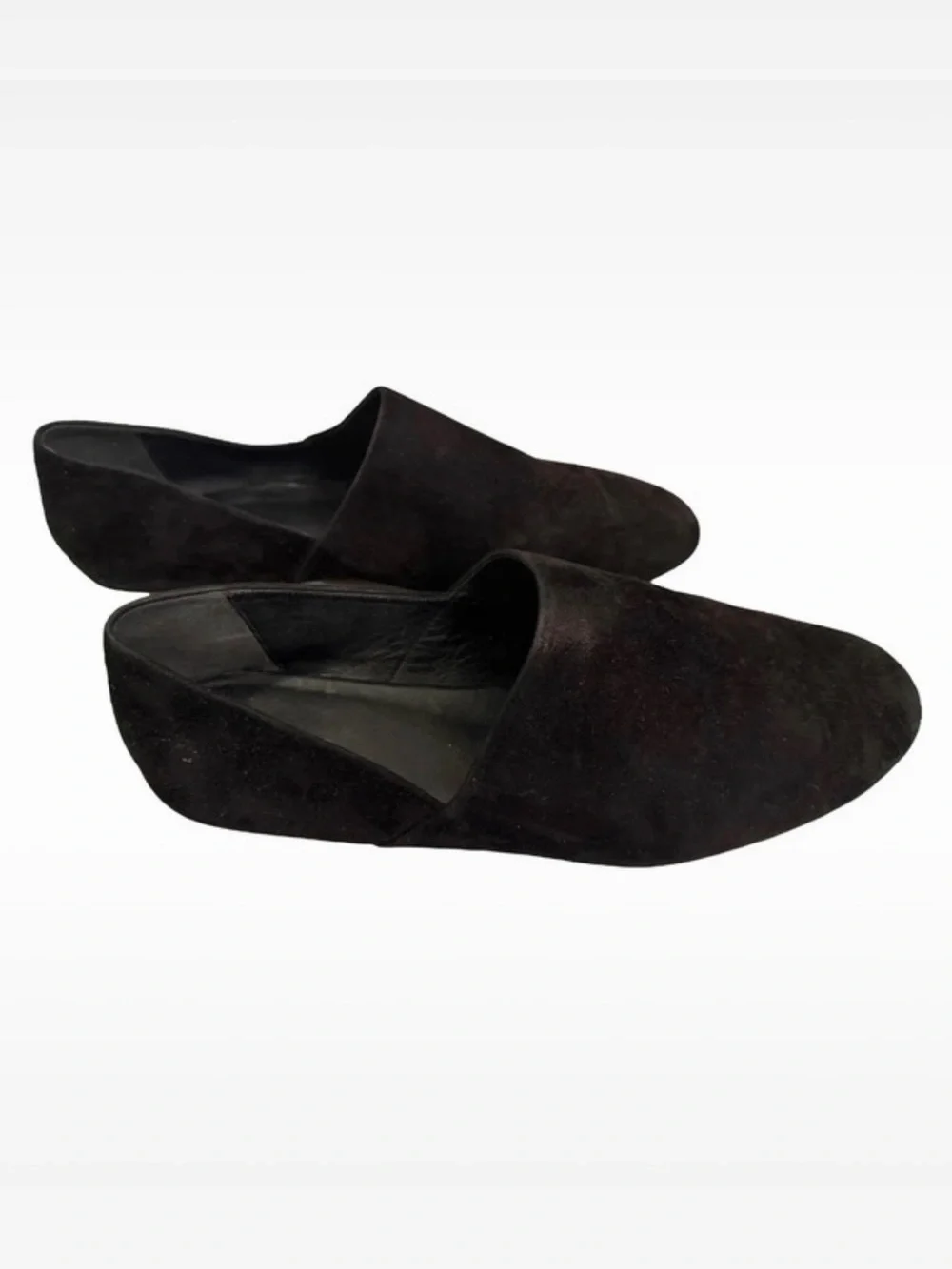 Vince Black Slip-On Suede Loafers